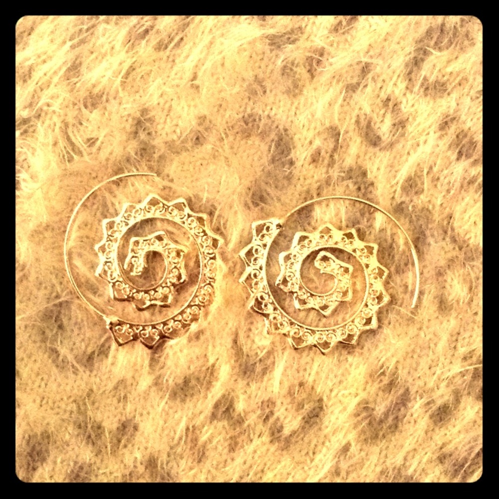 Swirl Hoop Earrings